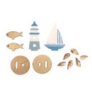 Holz-Steckteile Maritim, 2 Sorten,  2Set
