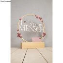 Holzschrift Lieblingsmensch FSC100%, 24,7x9,8x0,4cm,  1 Stück, natur