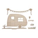 Holzmotiv Wohnwagen, FSC100%, 20x11,5x0,4cm, 6teilig,...