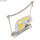 Holzmotiv Wohnwagen, FSC100%, 20x11,5x0,4cm, 6teilig,  1Set, natur