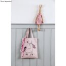 Baumwoll-Tasche m. Druck, 20x25cm,  1 Stück, rosé