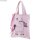 Baumwoll-Tasche m. Druck, 20x25cm,  1 Stück, rosé