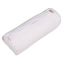 Federtasche mit Reißverschluss, 7cm ø, 22cm, 330g/m²,  1 Stück, weiß