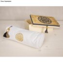 Federtasche mit Reißverschluss, 7cm ø, 22cm, 330g/m²,  1 Stück, weiß