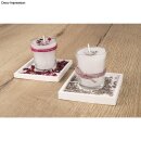 Teelichtglas, 5cm ø, 6,5cm, PVC-Box 2Stück, kristall