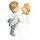 Polyresin Brautpaar Lovely Wedding, 11x7,5x5,5cm