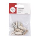 Holz-Streuteile Federn, 3,5+3cm,3Farben sort.,  15...