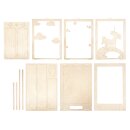 Holzbaus. 3D-Motivr. Einhorn, FSC 100%, 20x30x6,5cm, 13-tlg. , Box 1Set, natur