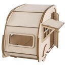 Holzbausatz 3D Wohnwagen, FSC 100%, 36x18x15cm, 40-tlg. , Box 1Set, natur