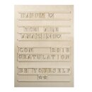 Holz Letterboard, FSC Mix Credit, 30x42cm, inkl. 96 Buchstaben, 1Set, natur