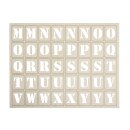 Holz Buchstaben für Letterboard, FSC100%, 3x2,4cm, Set 120Stück, natur