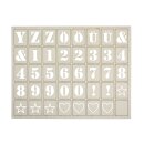 Holz Buchstaben für Letterboard, FSC100%, 3x2,4cm, Set 120Stück, natur