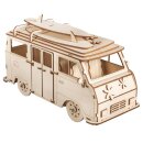 Holzbausatz 3D Campingbus 30x13x17cm, 77-tlg natur