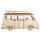 Holzbausatz 3D Campingbus 30x13x17cm, 77-tlg natur