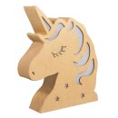 Pappmaché Licht Einhorn,FSC Rec.100%, 17x20x4cm,...