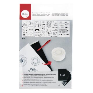 Transferpapier mit Vorlagen Liebe, 5xA4 Transferpapier+Vorlagen,