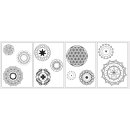 Transferpapier m. Vorlagen Mandalas, 5xA4 Transferpapier+Vorlagen,