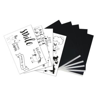 Transferpapier mit Vorlagen Smile, 5xA4 Transferpapier+Vorlagen,