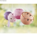 Papierlampion, 20cm ø, m. Metallgestell, Beutel 2Stück, weiß
