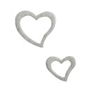 Holzstreuteile: Herzen, 1,5-4 cm, SB-Beutel 24...