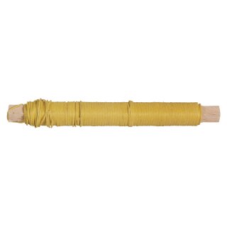 Papierdraht, 0,55mm ø, auf Holzwickel á 50g,  20m, sonnengelb