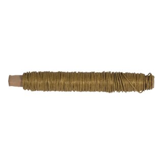 Papierdraht, 0,55mm ø, auf Holzwickel á 50g,  20m, gold matt