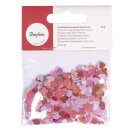 Paillettenstreuteile Herzchen, 4mm ø,  15g, pink...
