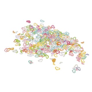 Paillettenstreuteile Herzchen, 4mm ø,  15g, bunt