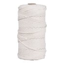 Garn, 3,7mm ø, ca. 500g, Spule 141m, weiß