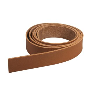 Kunstlederband flach, 138x2cm,  1 Stück, rehbraun