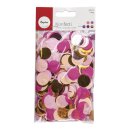 Konfetti, 2cm ø, pink,gold,rosa,  30g