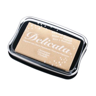 Delicata Metallic Stempelkissen, 9,9x6,8x1,9cm, Größe L, kaschmir gold