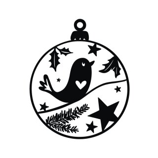Stempel Christbaumkugel,6x7cm