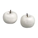 Styropor Äpfel mit Stiel 7x7x6cm+8x8x7cm 2 Stück