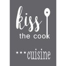 Siebdruck Schablone Kiss the cook A5, 1 Schablone+1 Rakel, SB-Btl