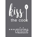 Siebdruck Schablone Kiss the cook A5, 1 Schablone+1...