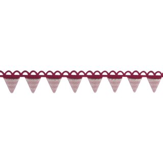 Dekostanzband Wimpel 15mm Rolle 5m pink