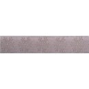 Dekoband Schneekristalle 40mm mit formstabiler Kante taupe