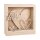 Holzbausatz 3D-Motivrahmen 24x24x6,3cm All.Love 16-tlg natur