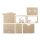 Holzbausatz.3D-Motivrahmen 24x24x6,3cm Krippe 13-tlg. 1Set natur