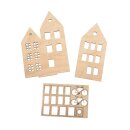 Holzmotiv Häuser, FSCMixCred., 15,1x18,8cm, 18-tlg.,...