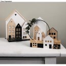 Holzmotiv Häuser, FSCMixCred., 15,1x18,8cm, 18-tlg., SB-Btl 1Set, natur
