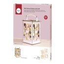 Holz Laterne Einhorn m. Griff 15,3x15,3x26,5cm 15-tlg  natur