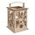 Holz Laterne Einhorn m. Griff 15,3x15,3x26,5cm 15-tlg  natur