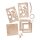 Holz Laterne Einhorn m. Griff 15,3x15,3x26,5cm 15-tlg  natur