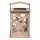 Holz Laterne Rakete m. Griff 15,3x15,3x26,5cm 15-tlg. natur
