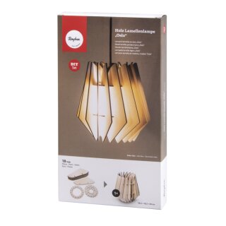 Holz Lamellenlampe Oslo, FSCMixCred., 18,5x18,5x20cm, 18-tlg., Box 1Set, natur