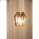 Holz Lamellenlampe Kopenhagen,FSCMixCred, 22x22x23,5cm, 20-tlg., Box 1Set, natur