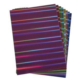 Effektpapier Hologramm Mix, A4, 250g/m2, 8 Farben, 8Blatt, bunt