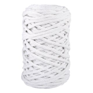 Braidy Recycling Garn, geflochten, 4mm ø, (250g Knäuel), Knäuel 65m, weiß
